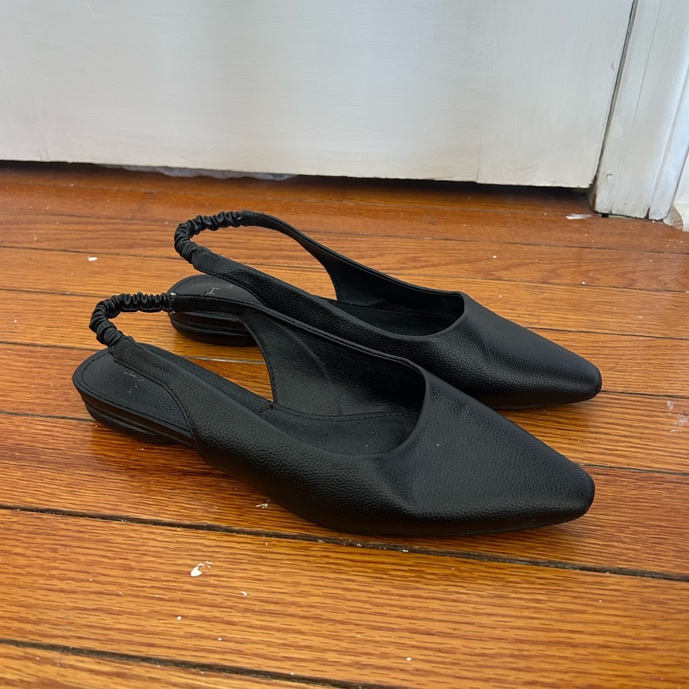 Elegant Black Women's Slingback Flats